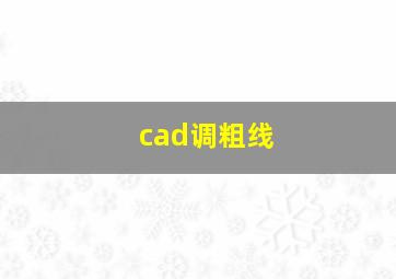 cad调粗线