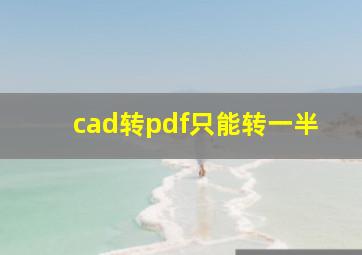 cad转pdf只能转一半