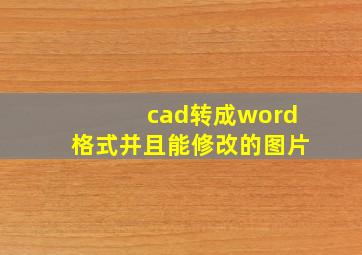 cad转成word格式并且能修改的图片