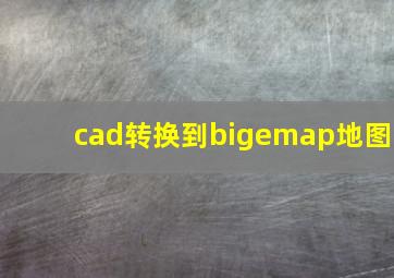 cad转换到bigemap地图