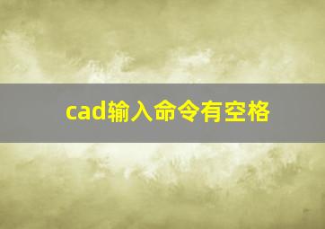 cad输入命令有空格