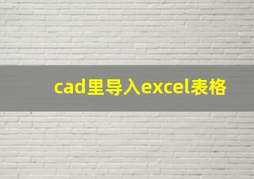 cad里导入excel表格