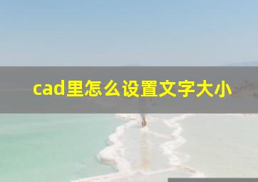 cad里怎么设置文字大小