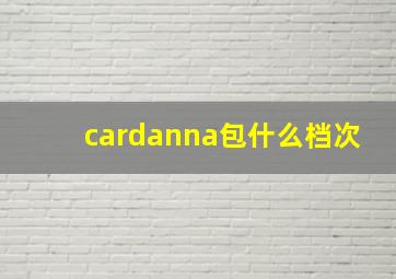 cardanna包什么档次