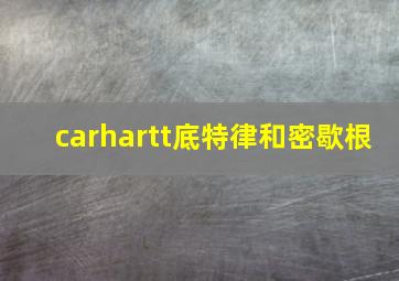 carhartt底特律和密歇根