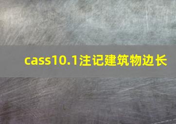 cass10.1注记建筑物边长