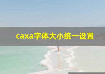 caxa字体大小统一设置