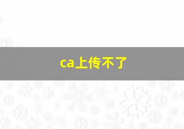 ca上传不了