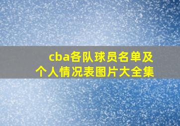 cba各队球员名单及个人情况表图片大全集