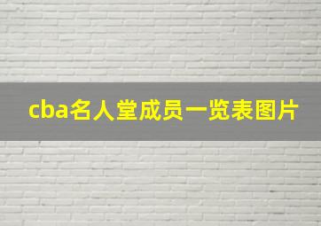 cba名人堂成员一览表图片