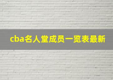 cba名人堂成员一览表最新