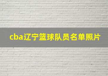 cba辽宁篮球队员名单照片