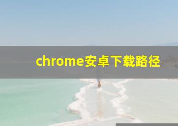 chrome安卓下载路径