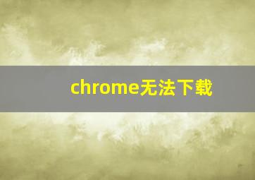 chrome无法下载