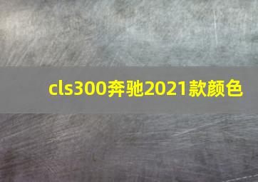 cls300奔驰2021款颜色