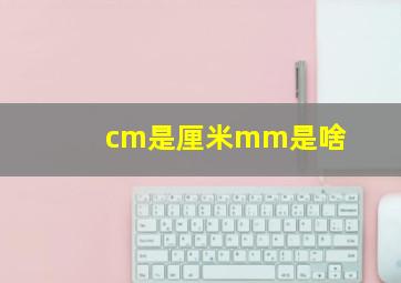 cm是厘米mm是啥