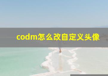 codm怎么改自定义头像