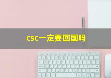 csc一定要回国吗