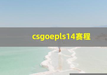 csgoepls14赛程