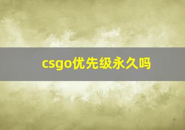 csgo优先级永久吗