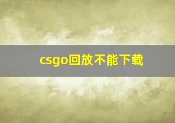 csgo回放不能下载