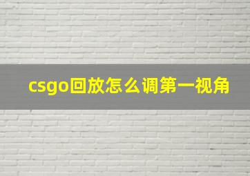 csgo回放怎么调第一视角