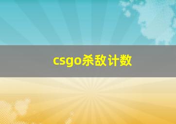 csgo杀敌计数