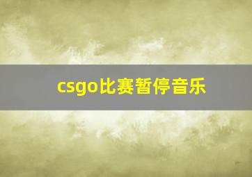 csgo比赛暂停音乐