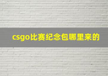 csgo比赛纪念包哪里来的