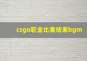 csgo职业比赛结束bgm