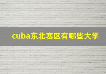 cuba东北赛区有哪些大学