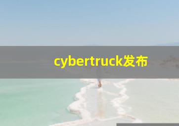 cybertruck发布