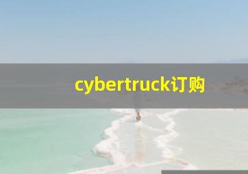 cybertruck订购