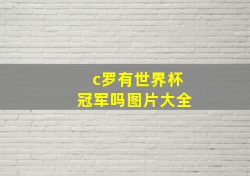 c罗有世界杯冠军吗图片大全