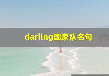 darling国家队名句