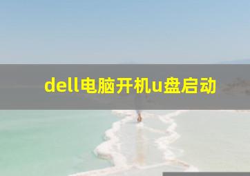 dell电脑开机u盘启动