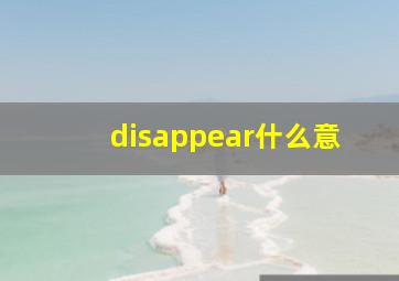 disappear什么意