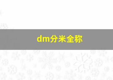 dm分米全称