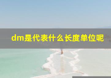 dm是代表什么长度单位呢