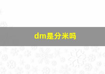 dm是分米吗