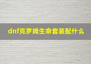 dnf克罗姆生命套装配什么