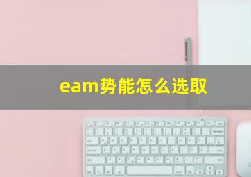 eam势能怎么选取