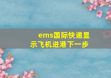 ems国际快递显示飞机进港下一步