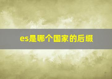 es是哪个国家的后缀