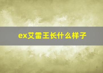 ex艾雷王长什么样子