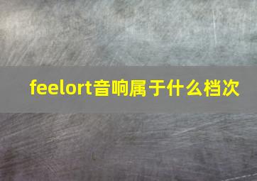 feelort音响属于什么档次