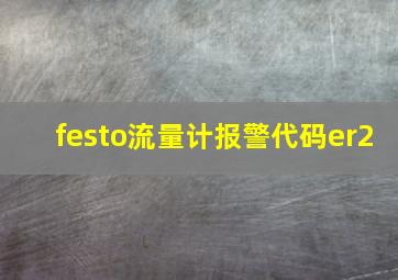 festo流量计报警代码er2