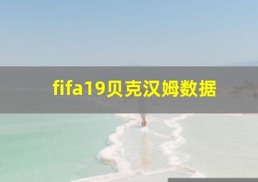 fifa19贝克汉姆数据