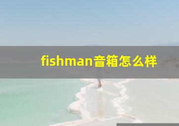 fishman音箱怎么样