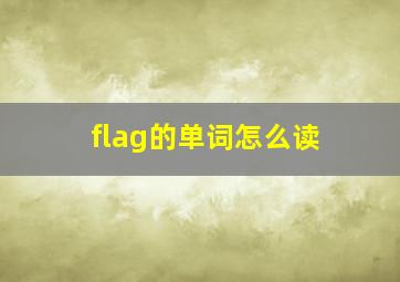 flag的单词怎么读